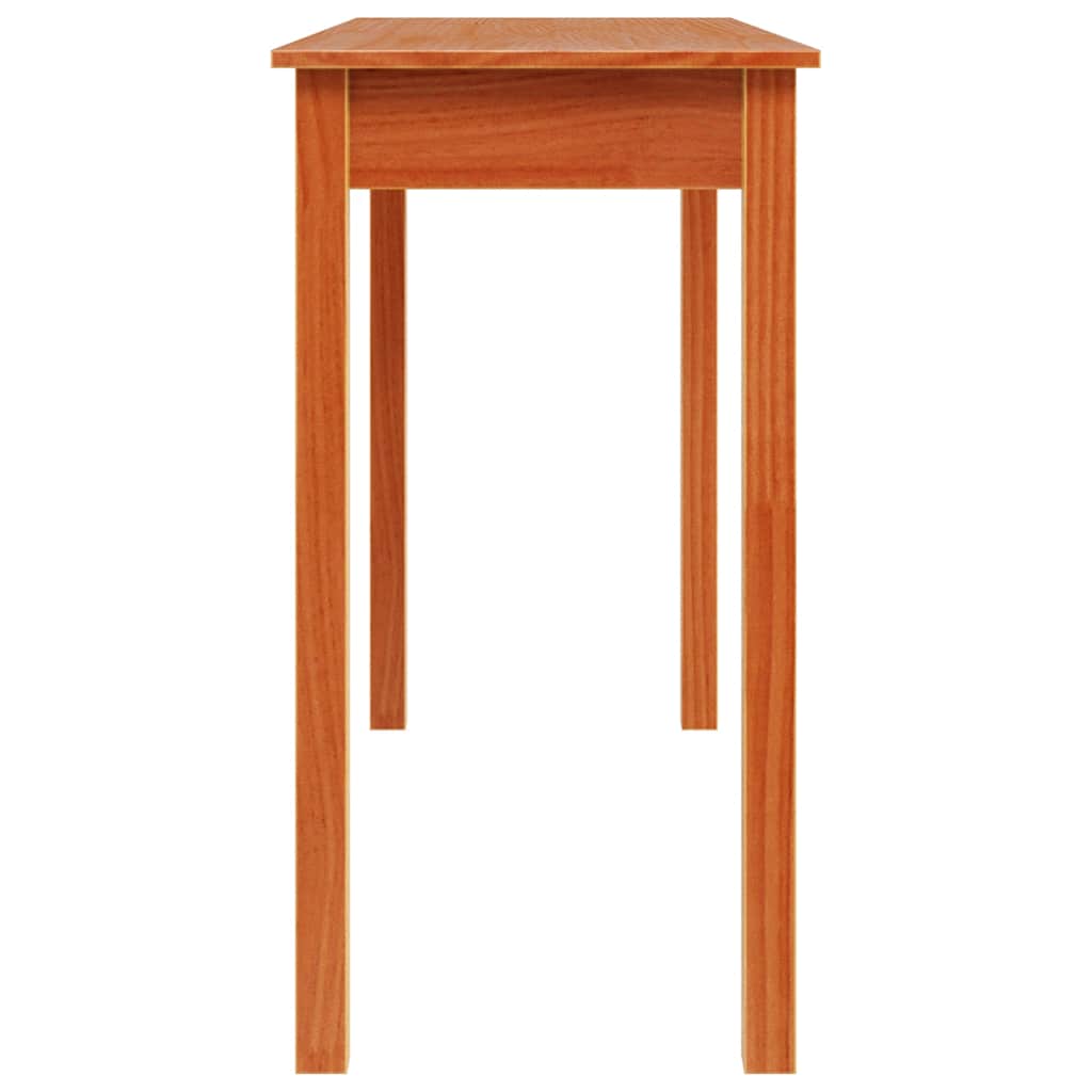 Konzolni stol voštano smeđi 110x40x75 cm od masivne borovine