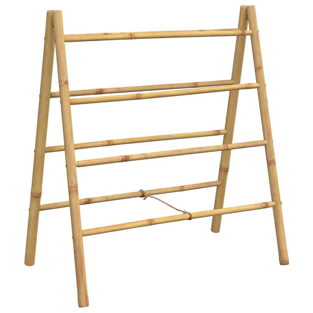 Dvostruke ljestve za ručnike s 4 prečke 90x50x100 cm od bambusa