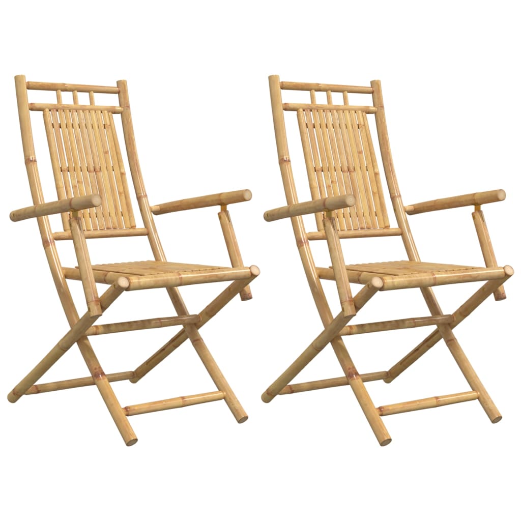 Sklopive vrtne stolice 2 kom 53 x 66 x 99 cm od bambusa