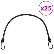 Užad za bungee s reflektirajućim prugama i kukama 25 kom 59 cm