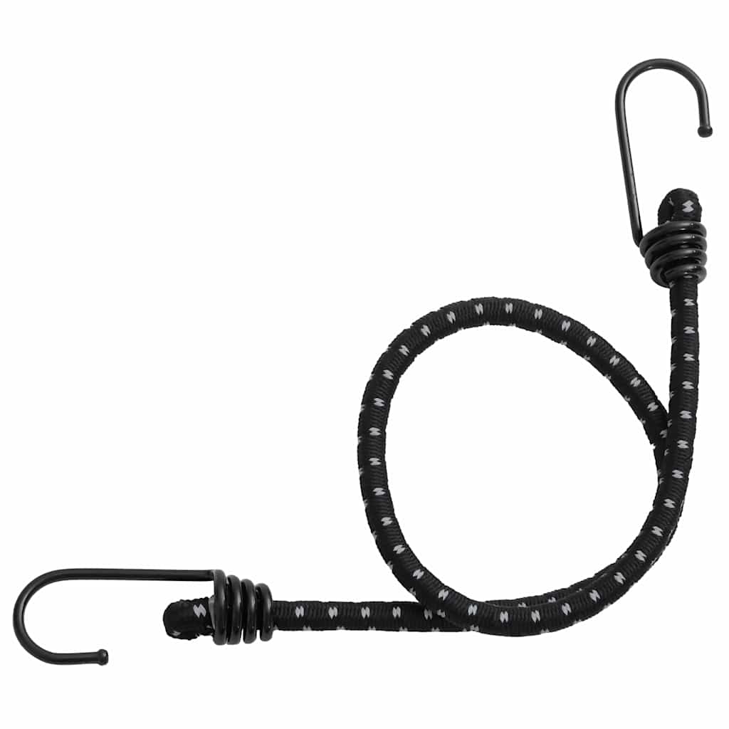Užad za bungee s reflektirajućim prugama i kukama 25 kom 59 cm