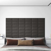 Zidna uzglavlja 12 pcs Tamno siva 30 x 15 cm tkanina