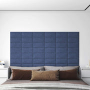 Zidna uzglavlja 12 pcs Plava 30 x 15 cm tkanina