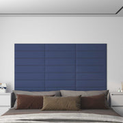 Zidna uzglavlja 12 pcs Plava 60 x 15 cm tkanina