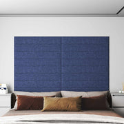 Zidna uzglavlja 12 pcs Plava 90 x 15 cm tkanina