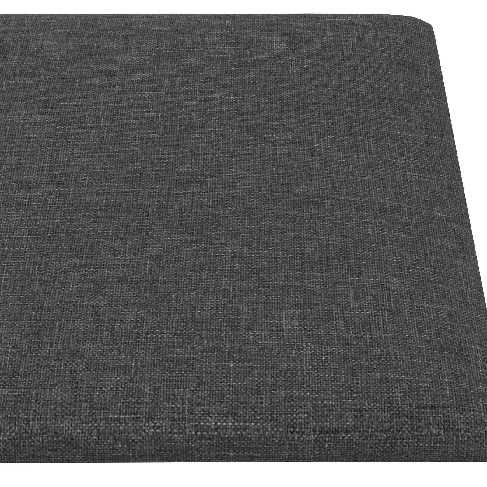 Zidna uzglavlja 12 pcs Tamno siva 90 x 30 cm tkanina