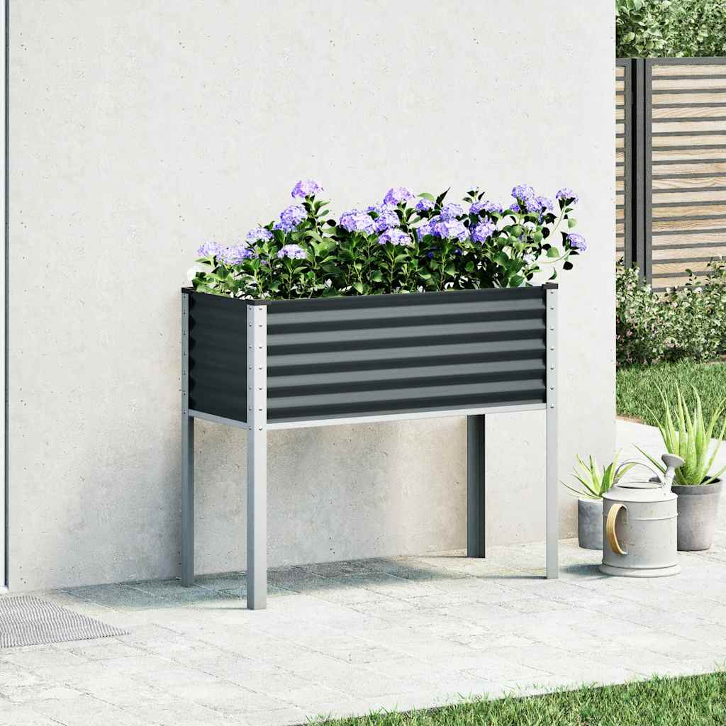 Vrtna žardinjera antracit 100x45x90 cm čelik