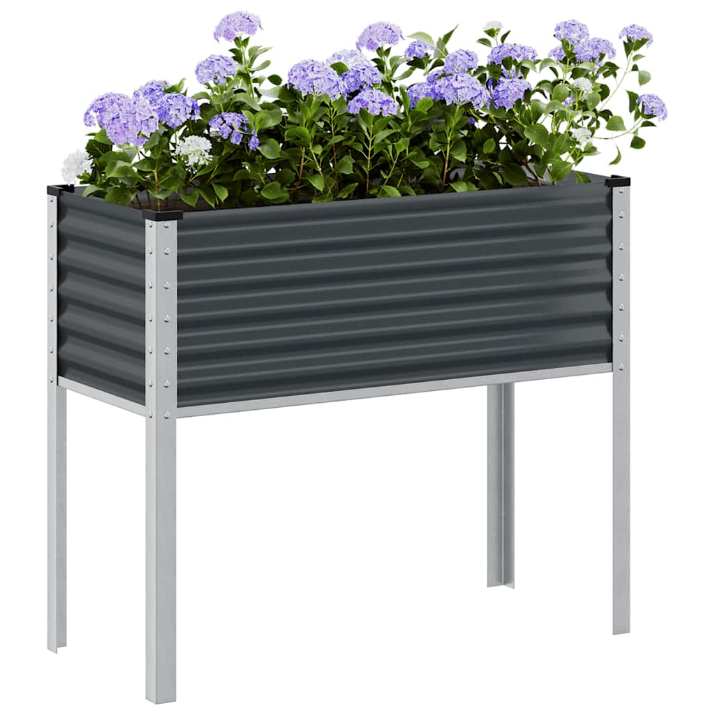 Vrtna žardinjera antracit 100x45x90 cm čelik