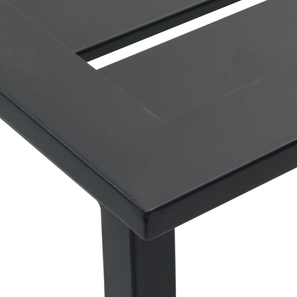 Barski stolci 4 kom crni 38x38x80 cm od čelika obloženog prahom