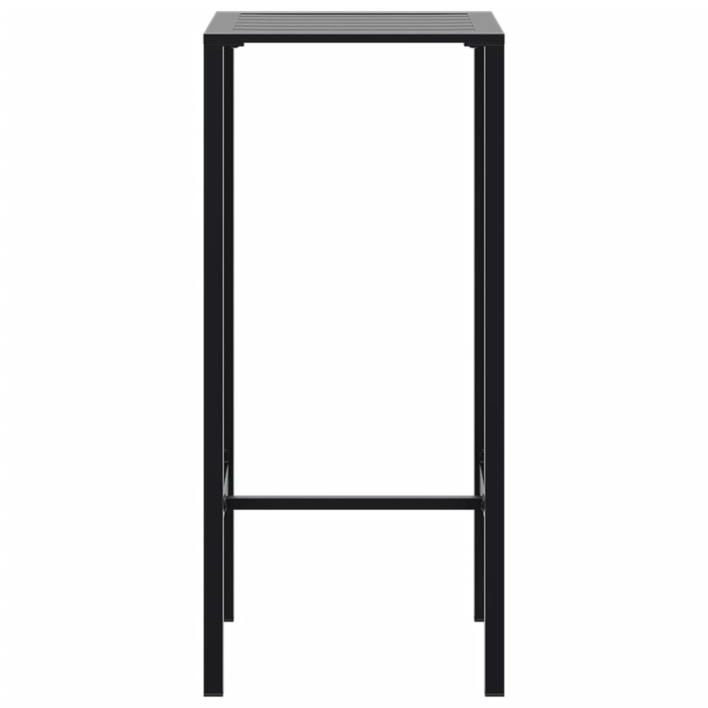 Barski stol crni 50x50x110 cm od čelika obloženog prahom