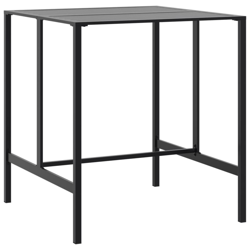 Barski stol crni 100x100x110 cm od čelika obloženog prahom