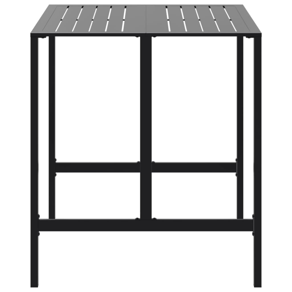 Barski stol crni 100x100x110 cm od čelika obloženog prahom