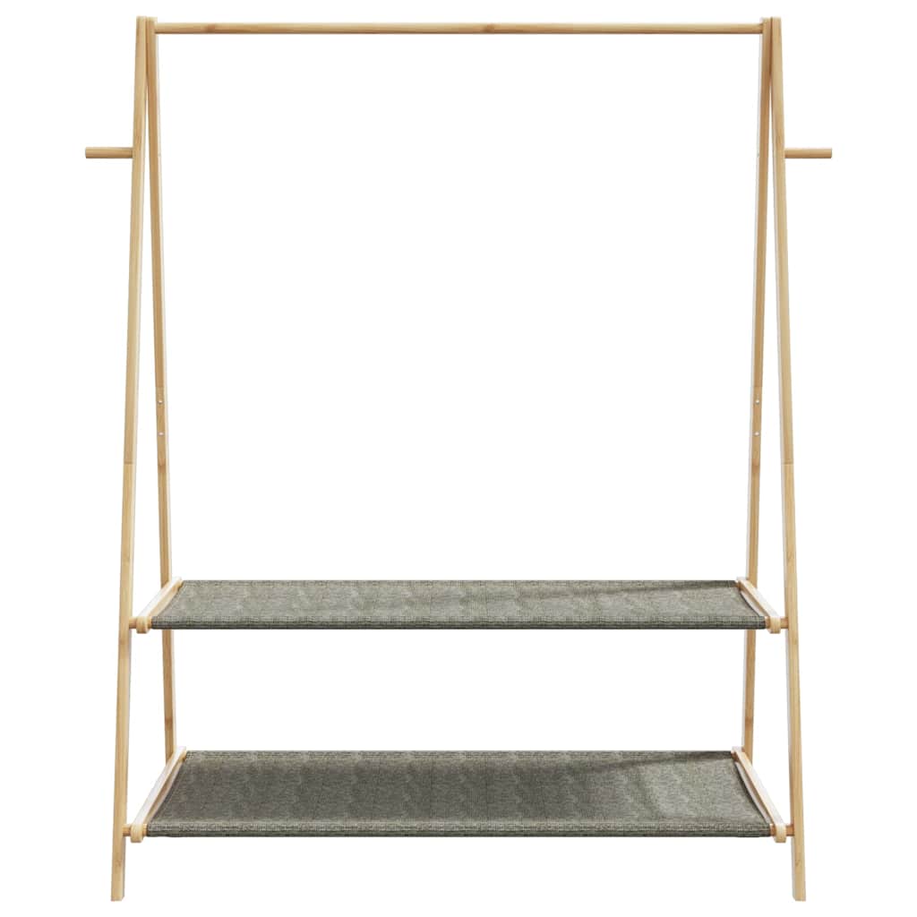 Stalak za odjeću s policama 132x45,5x150,5 cm od bambusa