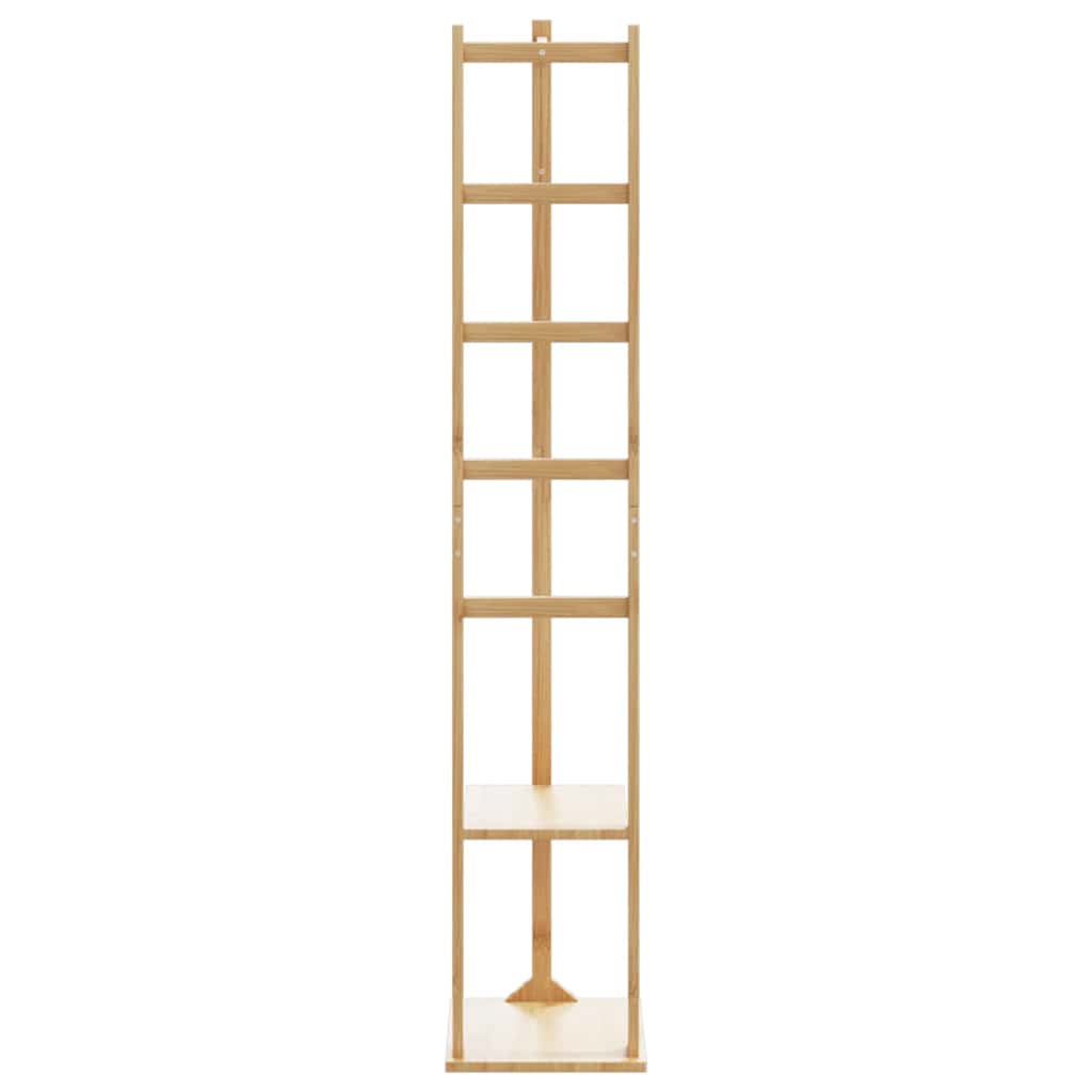 Vješalica za kapute s kukama i policama 38,5x30x156 cm bambus