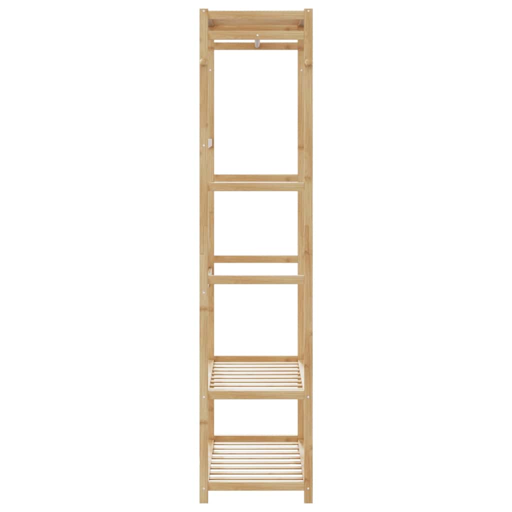 Stalak za odjeću s policama 80x40x175 cm od bambusa