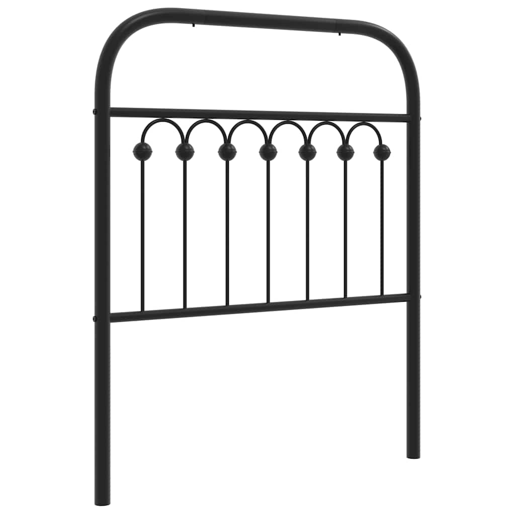 Metalno zamjensko uzglavlje crno 75 cm