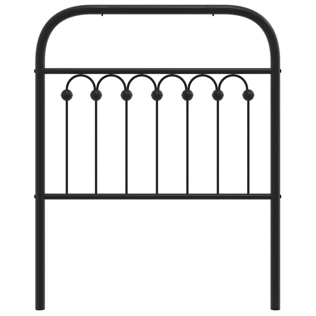 Metalno zamjensko uzglavlje crno 75 cm