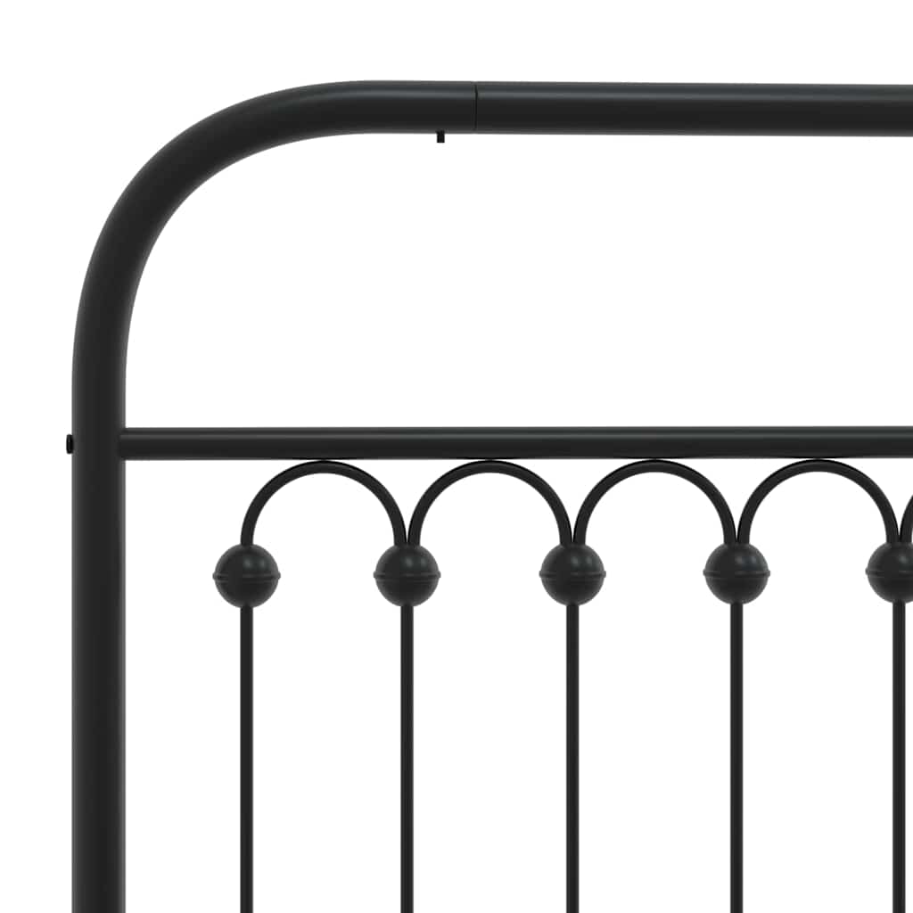 Metalno zamjensko uzglavlje crno 107 cm