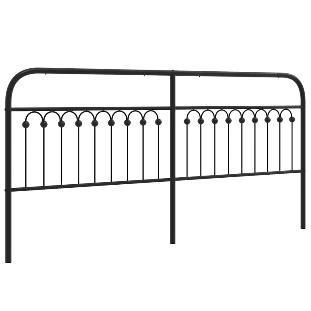 Metalno zamjensko uzglavlje crno 200 cm