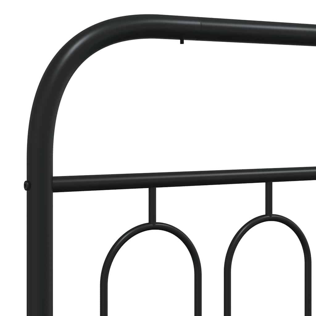 Metalno zamjensko uzglavlje crno 75 cm