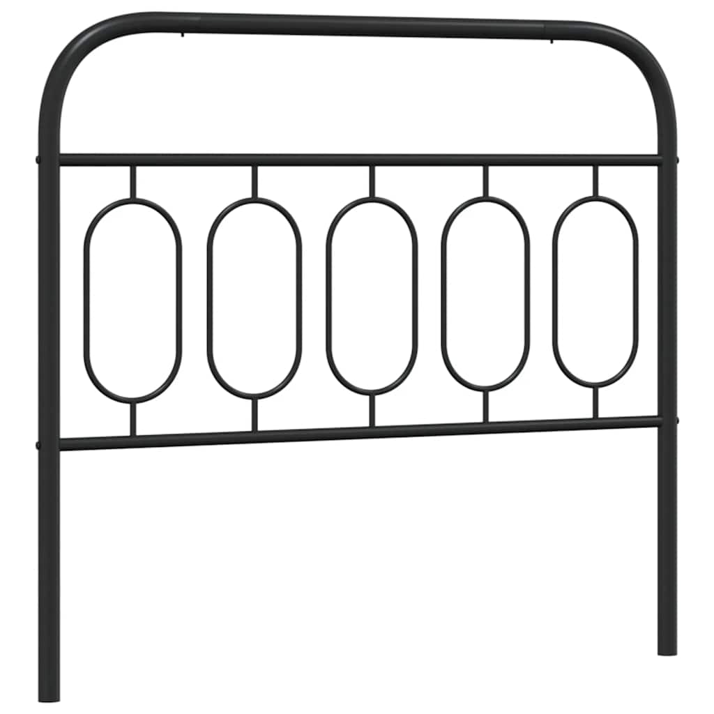 Metalno zamjensko uzglavlje crno 100 cm