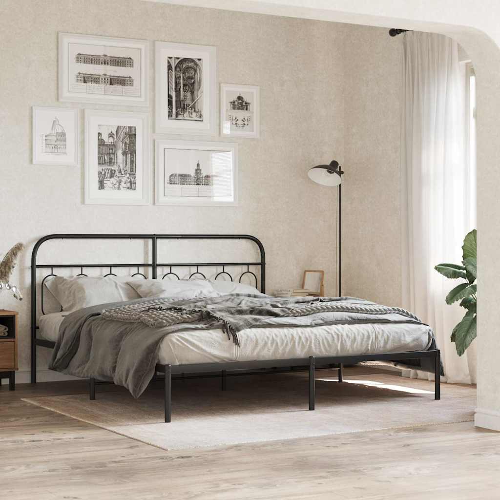 Metalno zamjensko uzglavlje crno 193 cm