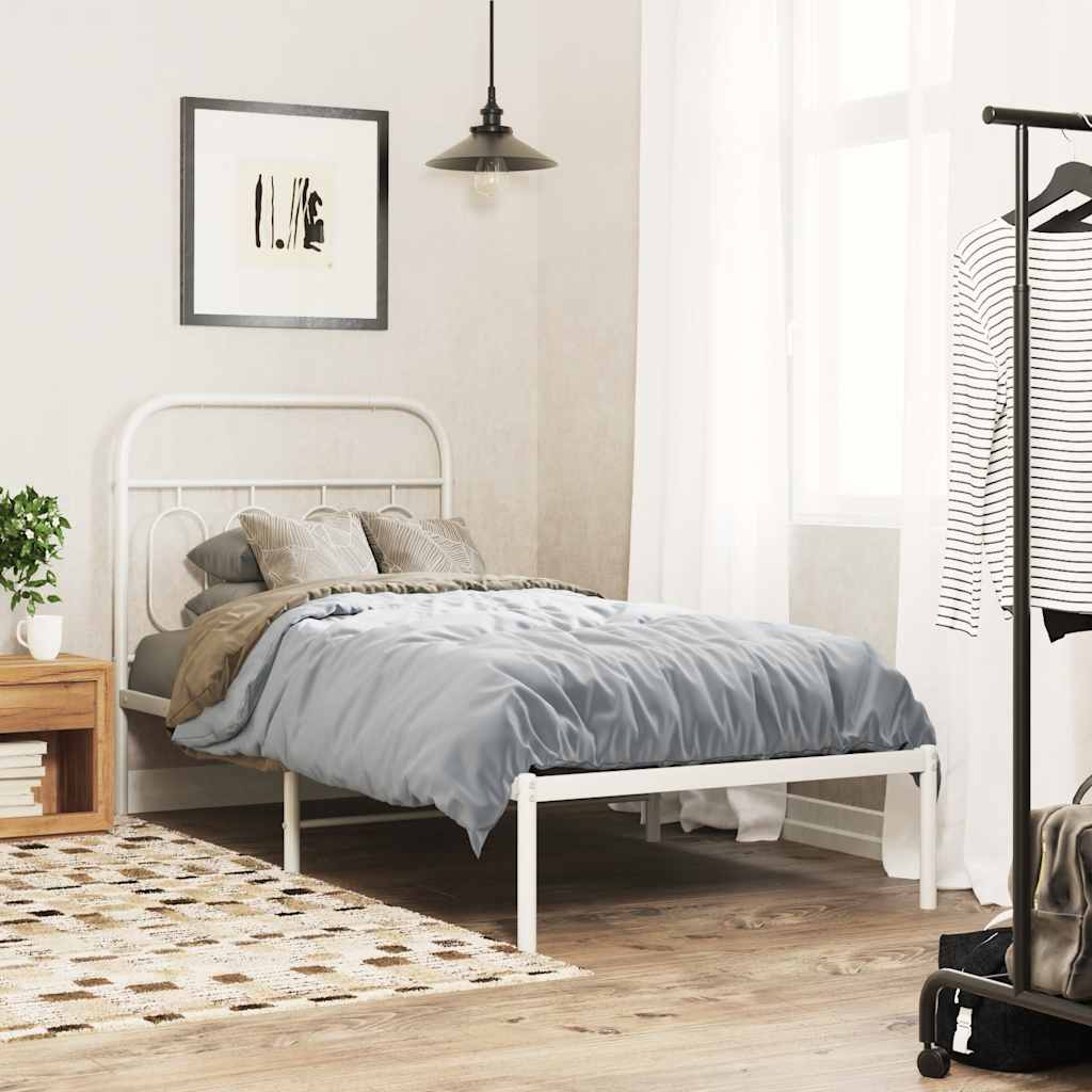 Metalno zamjensko uzglavlje bijelo 90 cm