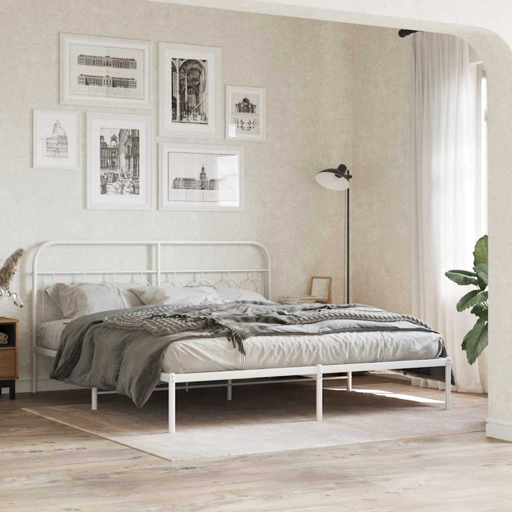 Metalno zamjensko uzglavlje bijelo 160 cm