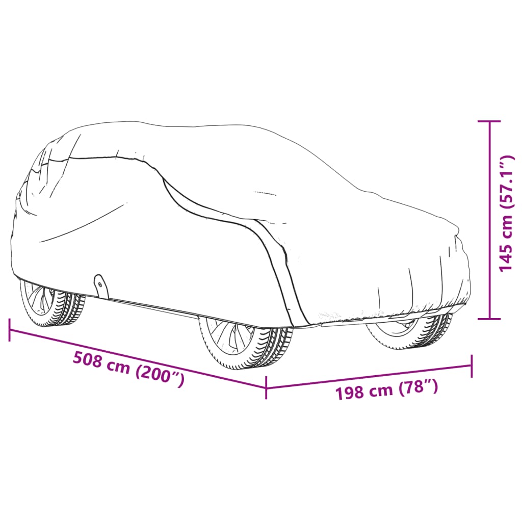 Automobilska navlaka za cijeli SUV siva XL od netkane tkanine