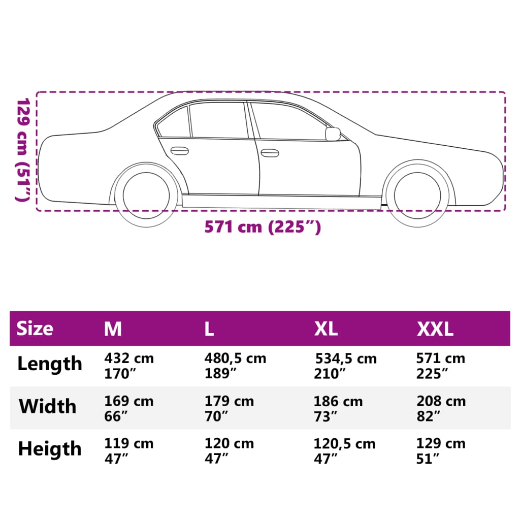 Automobilska navlaka za limuzinu s trakama srebrna XXL PEVA