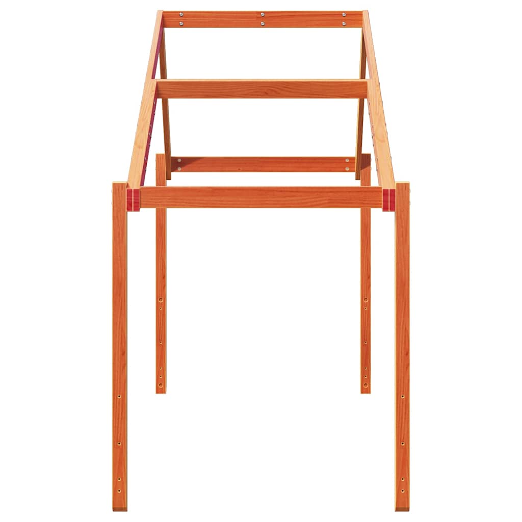 Krov za dječji krevet voštano smeđi 213x85,5x144,5 cm borovina