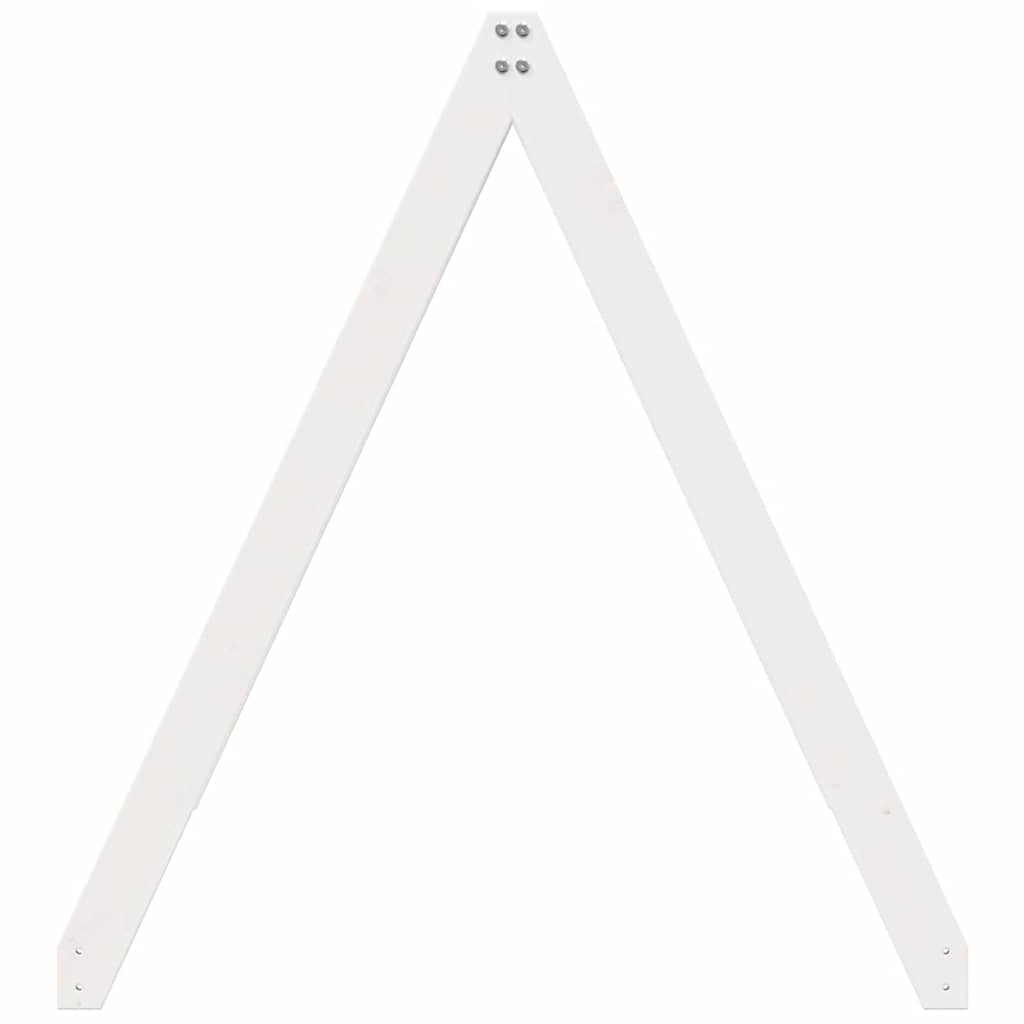Krov za dječji krevet bijeli 209x95,5x88 cm masivna borovina
