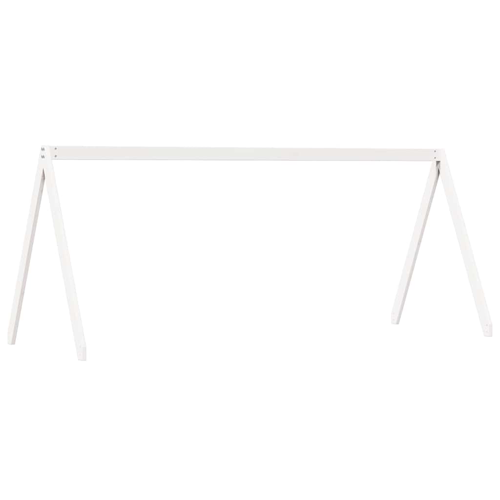 Krov za dječji krevet bijeli 199x80,5x88 cm masivna borovina