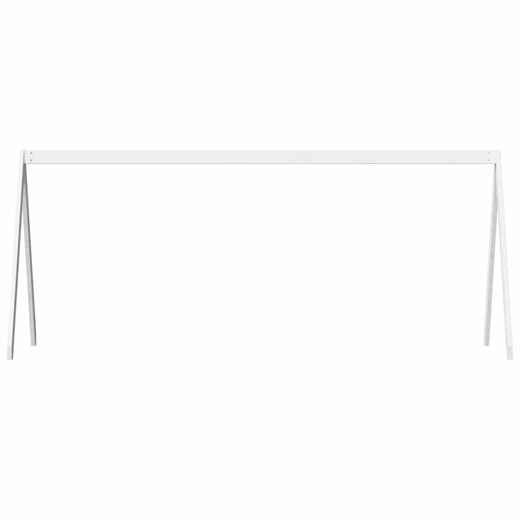 Krov za dječji krevet bijeli 199x80,5x88 cm masivna borovina