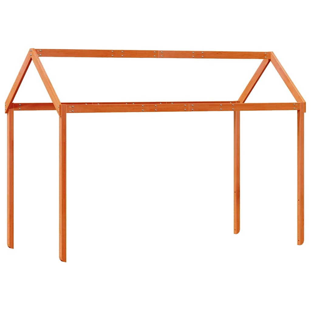 Krov za dječji krevet voštano smeđi 217x95,5x159 cm od borovine