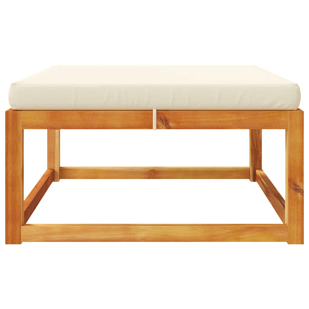 Vrtni tabure s jastukom 65x65x29 cm od masivnog drva bagrema