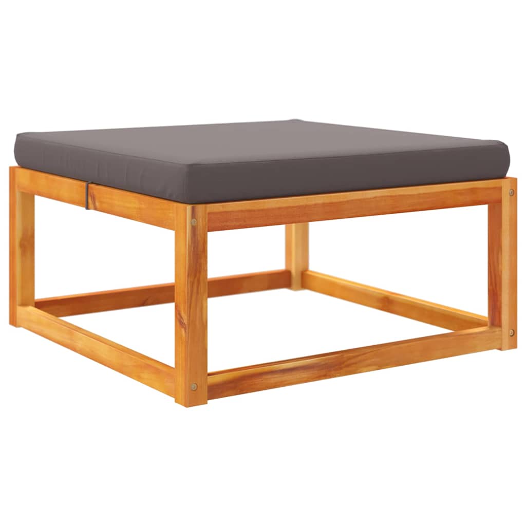 Vrtni tabure s jastukom 65x65x29 cm od masivnog drva bagrema