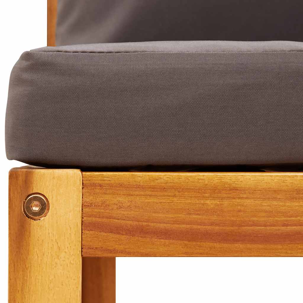 Vrtni set od 3 dijela s jastucima, akacija i uže