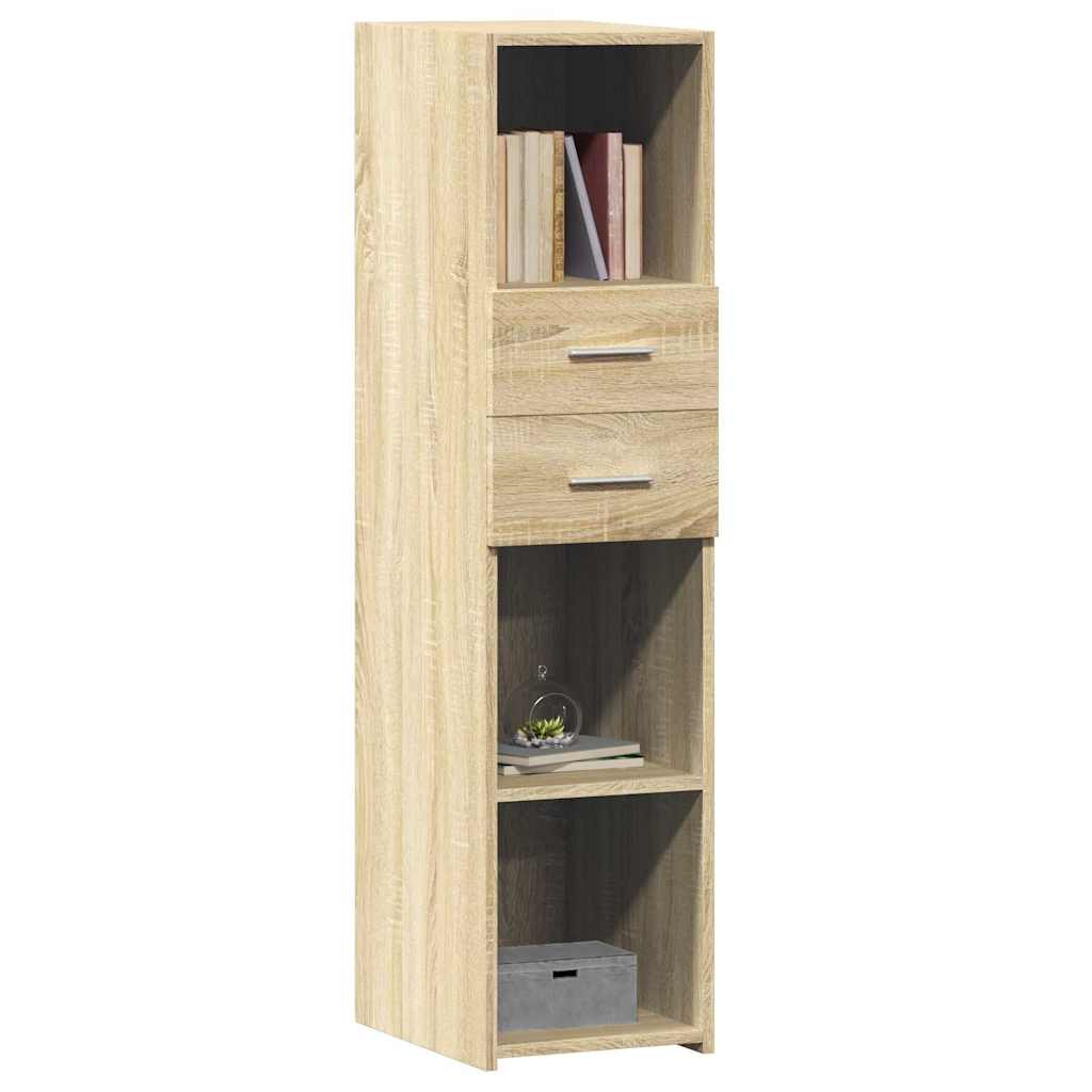 Visoka komoda boja hrasta 30 x 42,5 x 124 cm konstruirano drvo