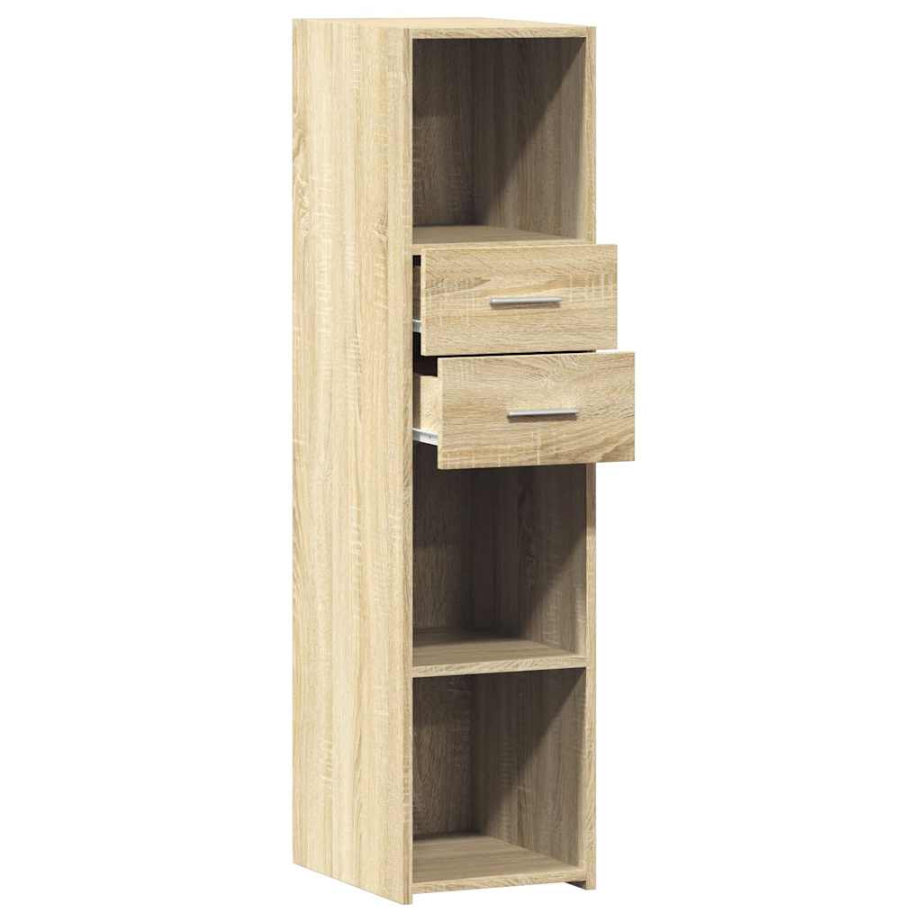 Visoka komoda boja hrasta 30 x 42,5 x 124 cm konstruirano drvo