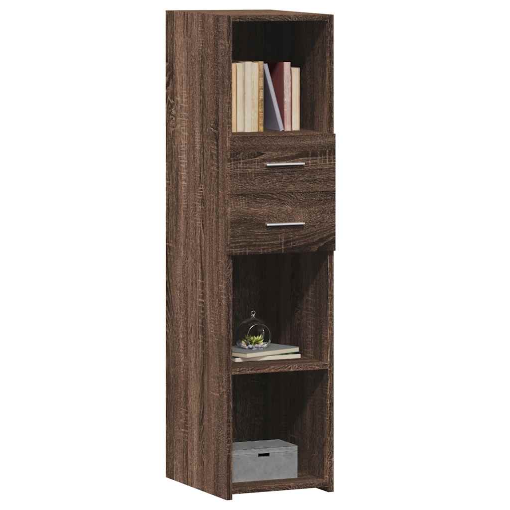 Visoka komoda boja hrasta 30 x 42,5 x 124 cm konstruirano drvo
