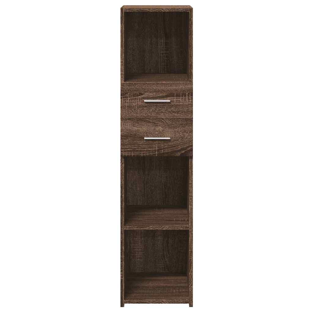 Visoka komoda boja hrasta 30 x 42,5 x 124 cm konstruirano drvo