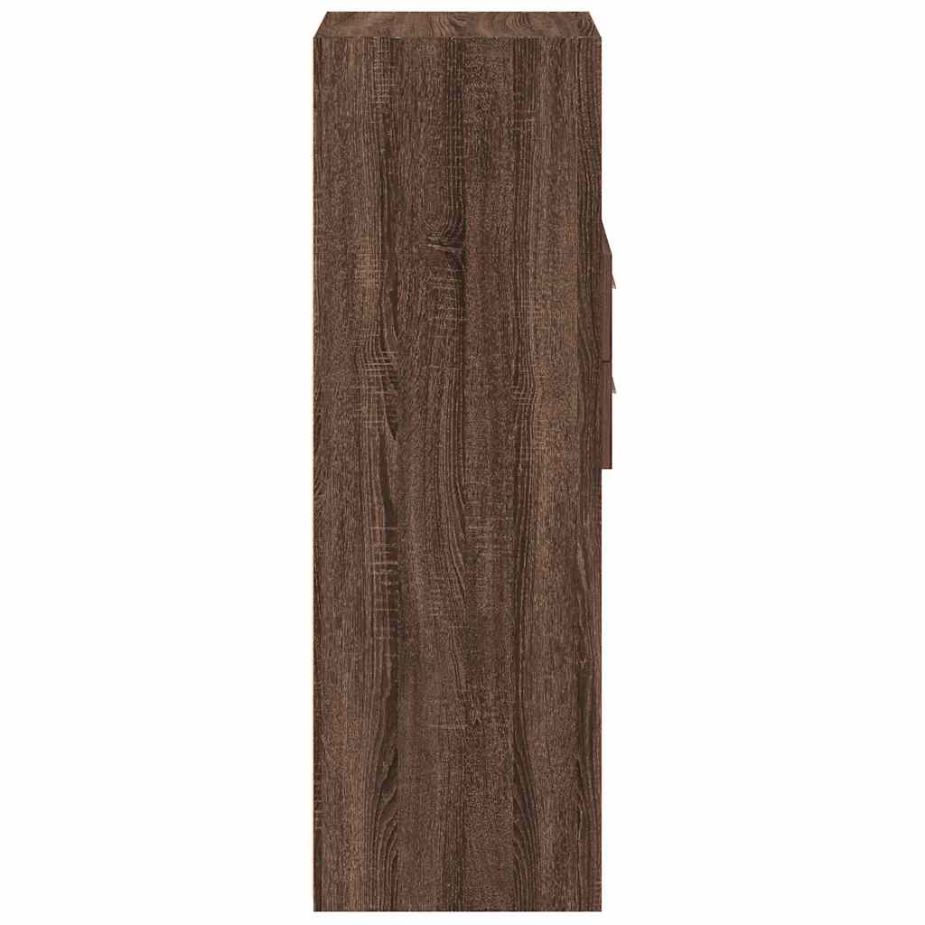 Visoka komoda boja hrasta 30 x 42,5 x 124 cm konstruirano drvo