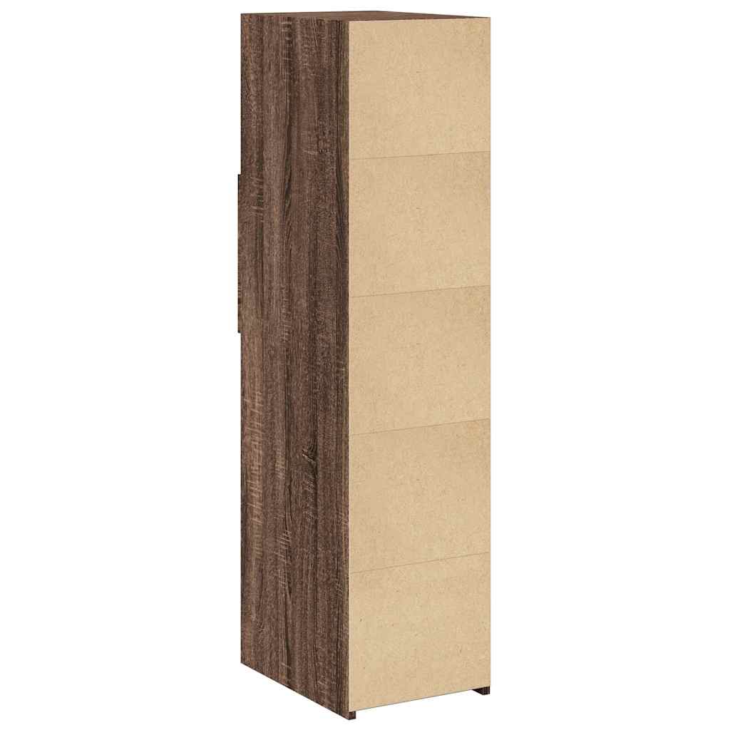 Visoka komoda boja hrasta 30 x 42,5 x 124 cm konstruirano drvo