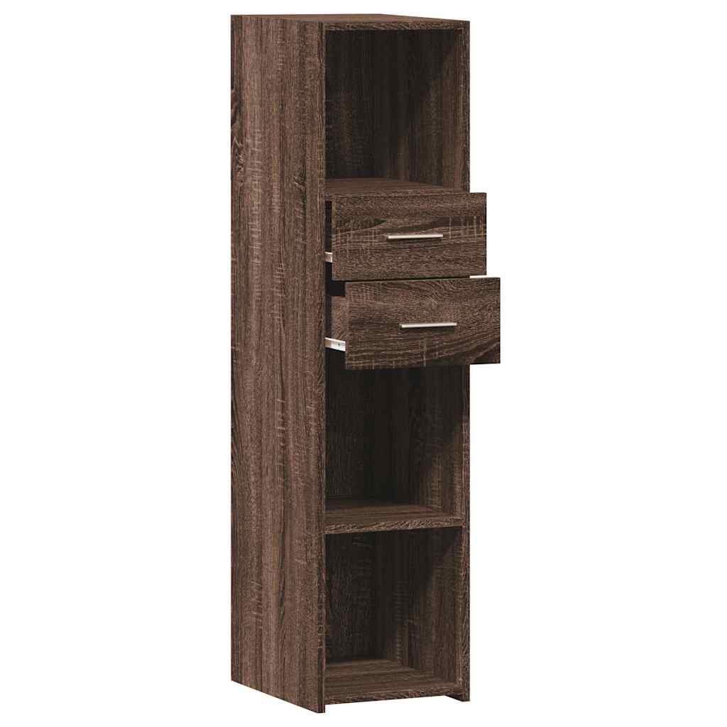 Visoka komoda boja hrasta 30 x 42,5 x 124 cm konstruirano drvo