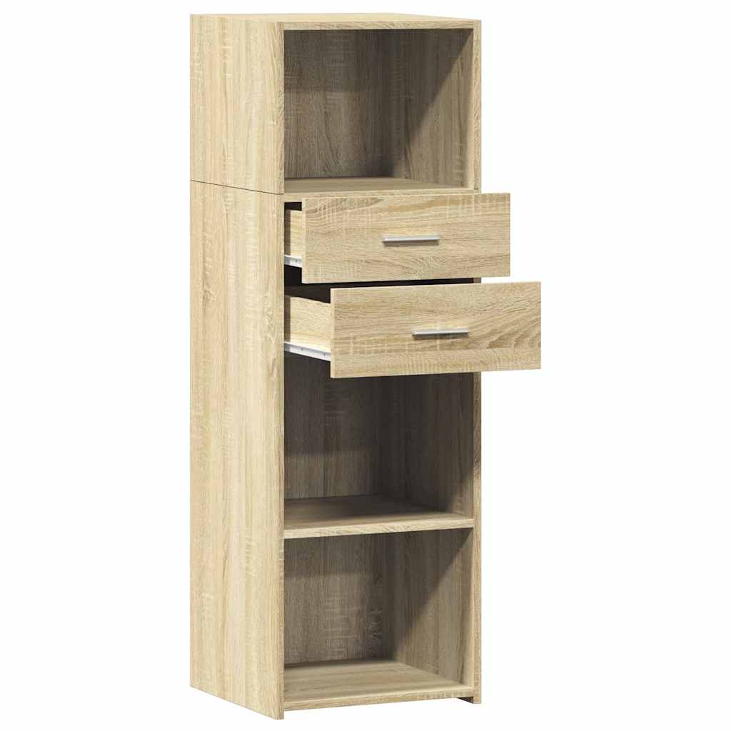 Visoka komoda boja hrasta 40 x 42,5 x 124 cm konstruirano drvo