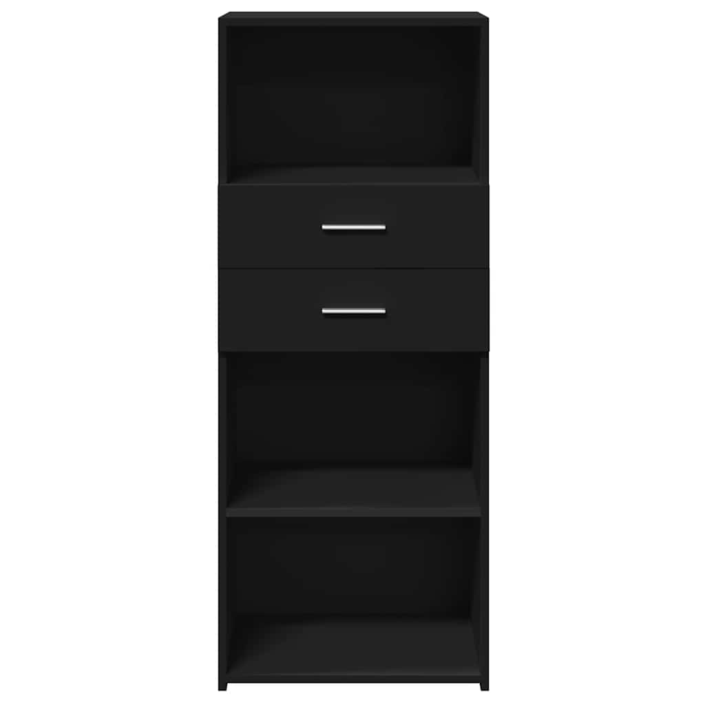 Visoka komoda crna 50 x 42,5 x 124 cm od konstruiranog drva