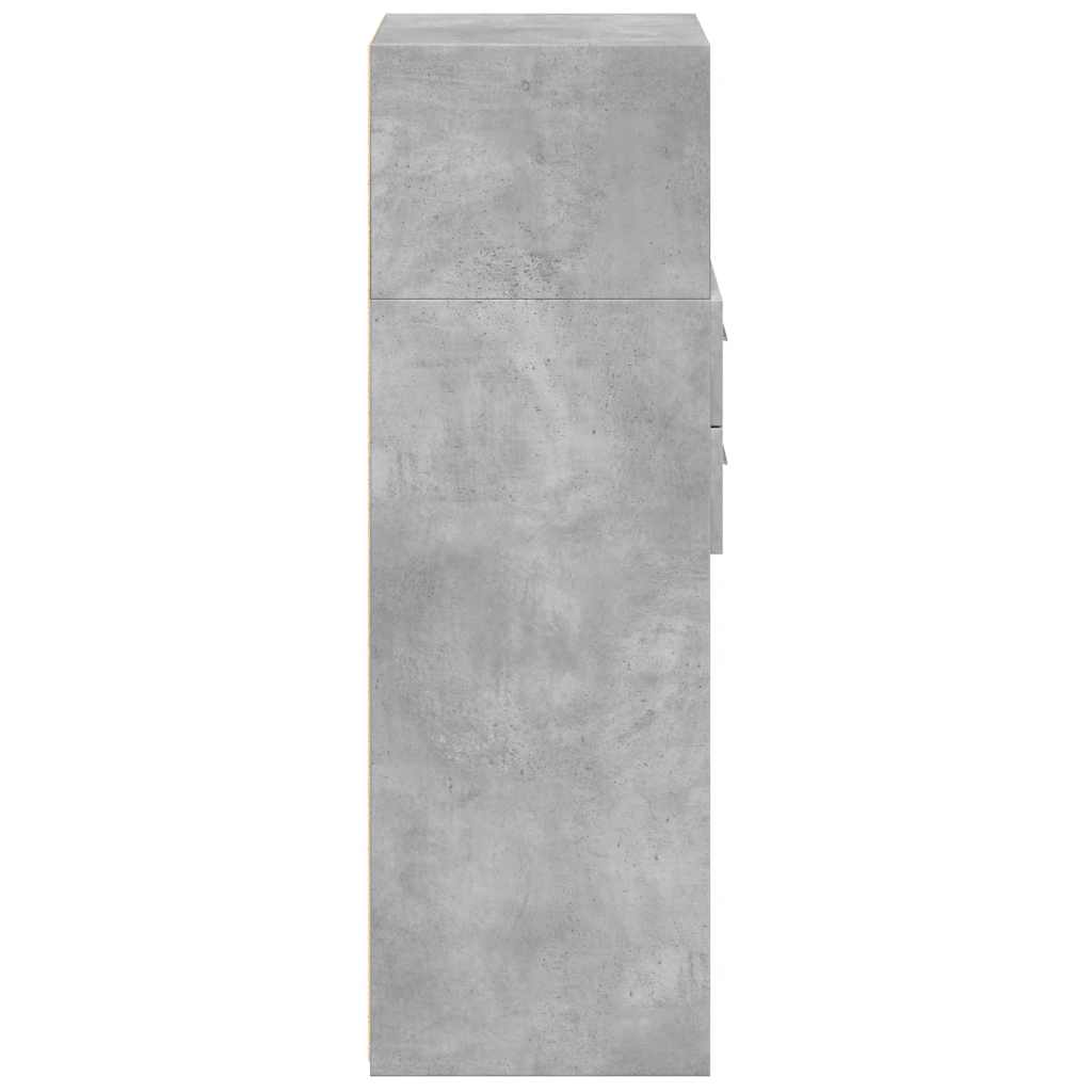 Visoka komoda boja betona 50 x 42,5 x 124 cm konstruirano drvo