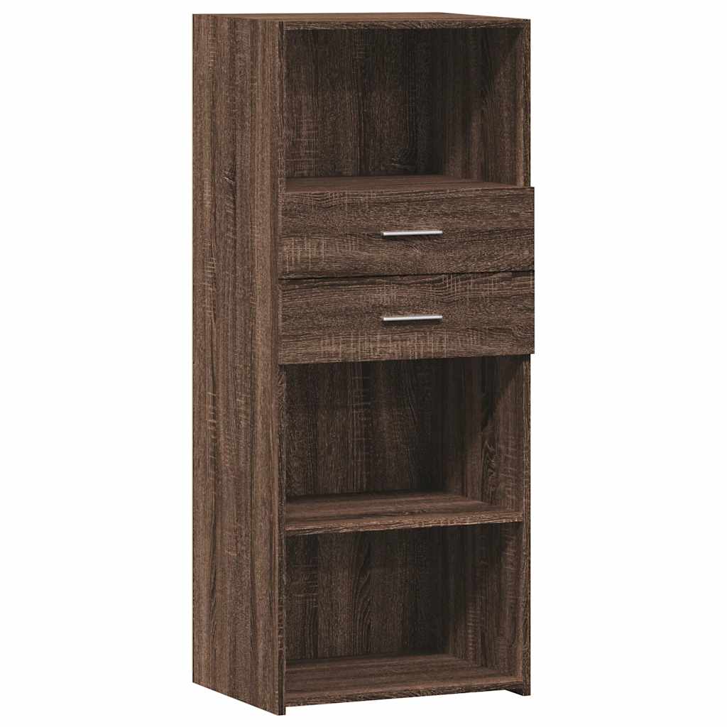 Visoka komoda boja hrasta 50 x 42,5 x 124 cm konstruirano drvo