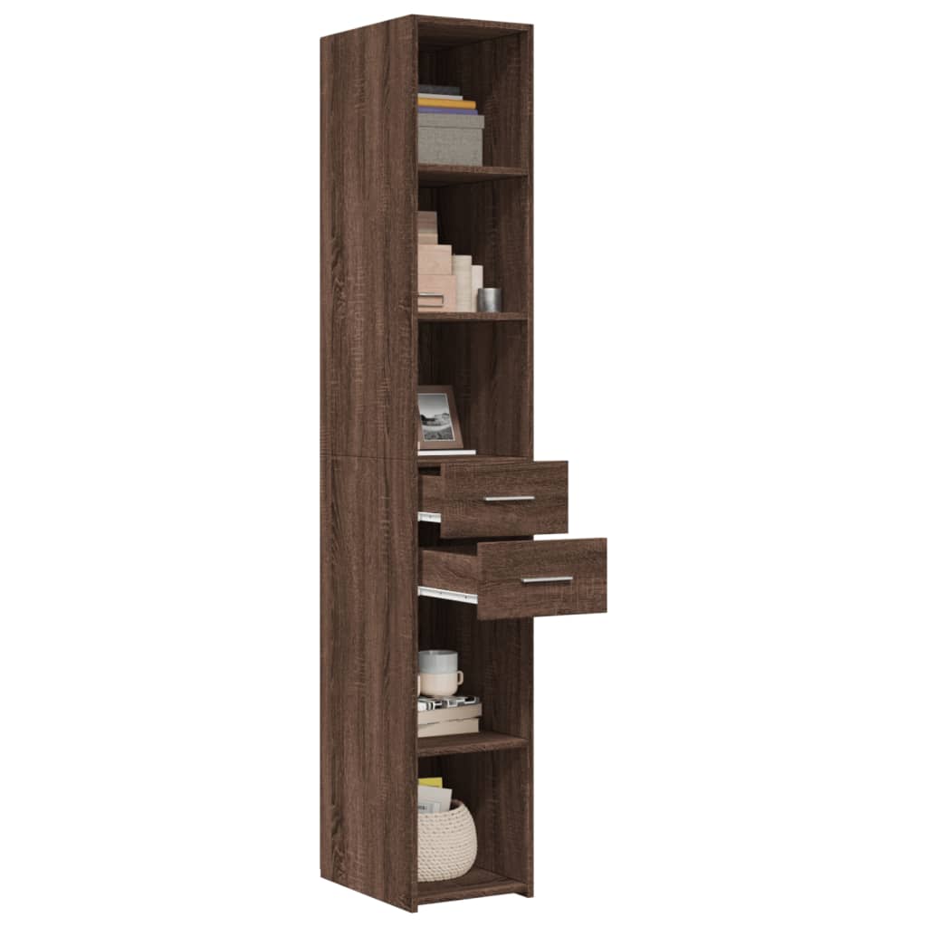 Visoka komoda boja hrasta 30x42,5x185 cm od konstruiranog drva